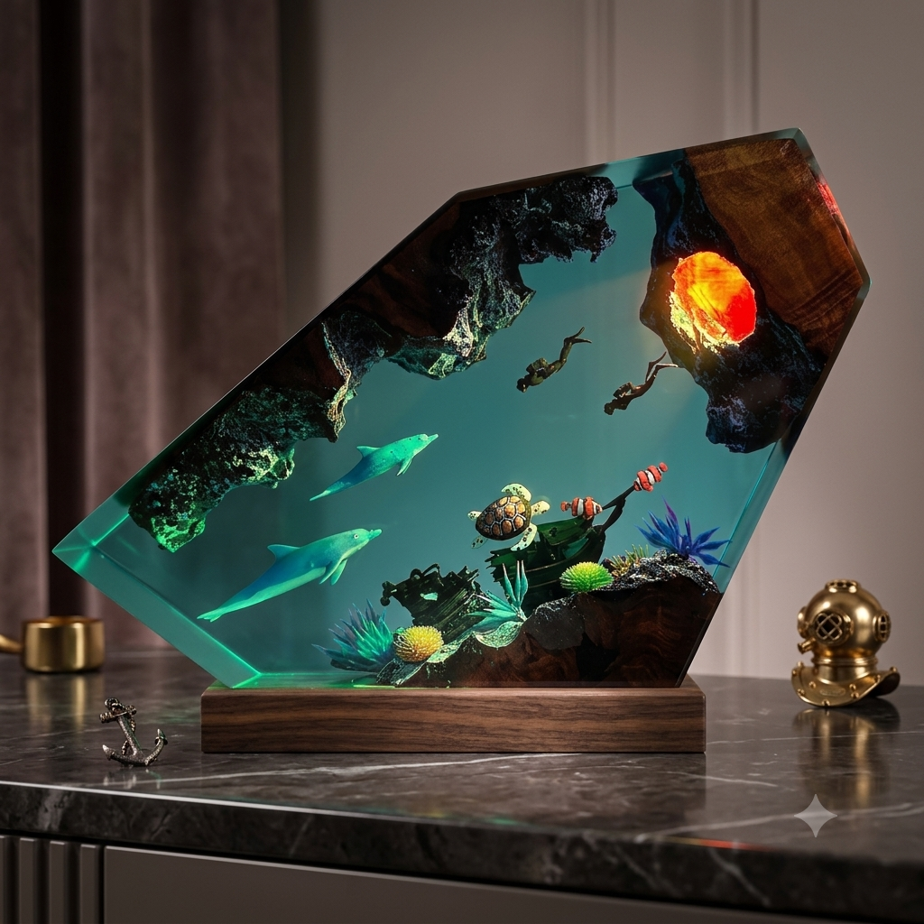 Orca — Ocean Diver Resin Night Light