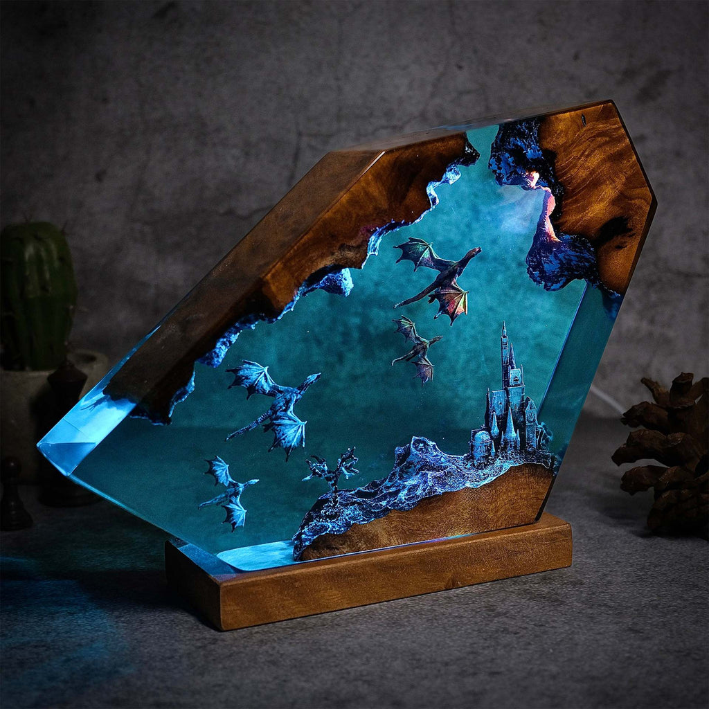 Citadel — Dragon Castle Resin Lamp — detail view 3