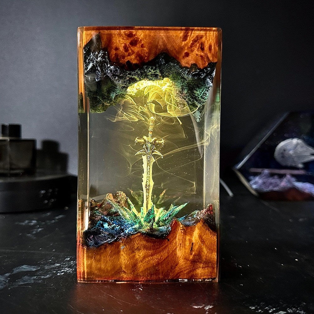 Runeblade — Enchanted Sword Resin Night Light — detail view 8