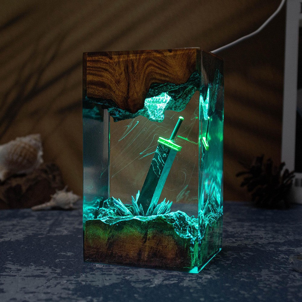 Oathblade — Sword Resin Lamp — detail view 4