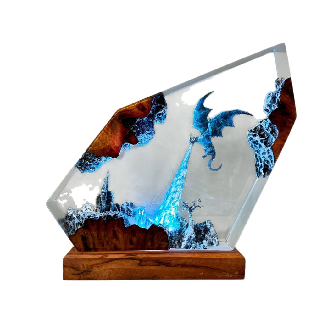 Frostwing — Ice Dragon Resin Night Light — detail view 5