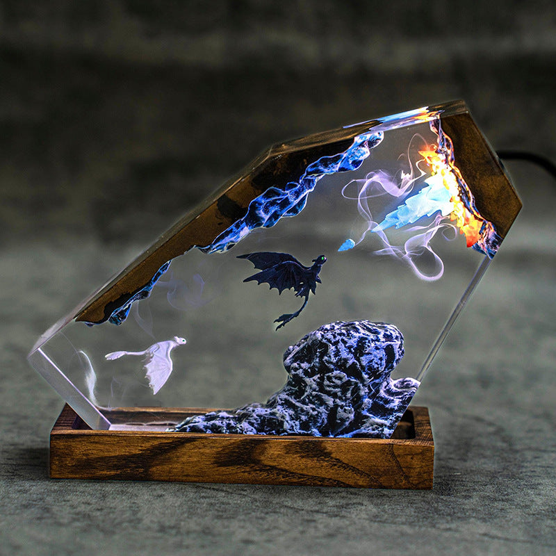 Moonfury — Night Dragon Resin Lamp — detail view 8