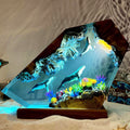 Coralline — Whale Resin & Wood Lamp — detail view 6