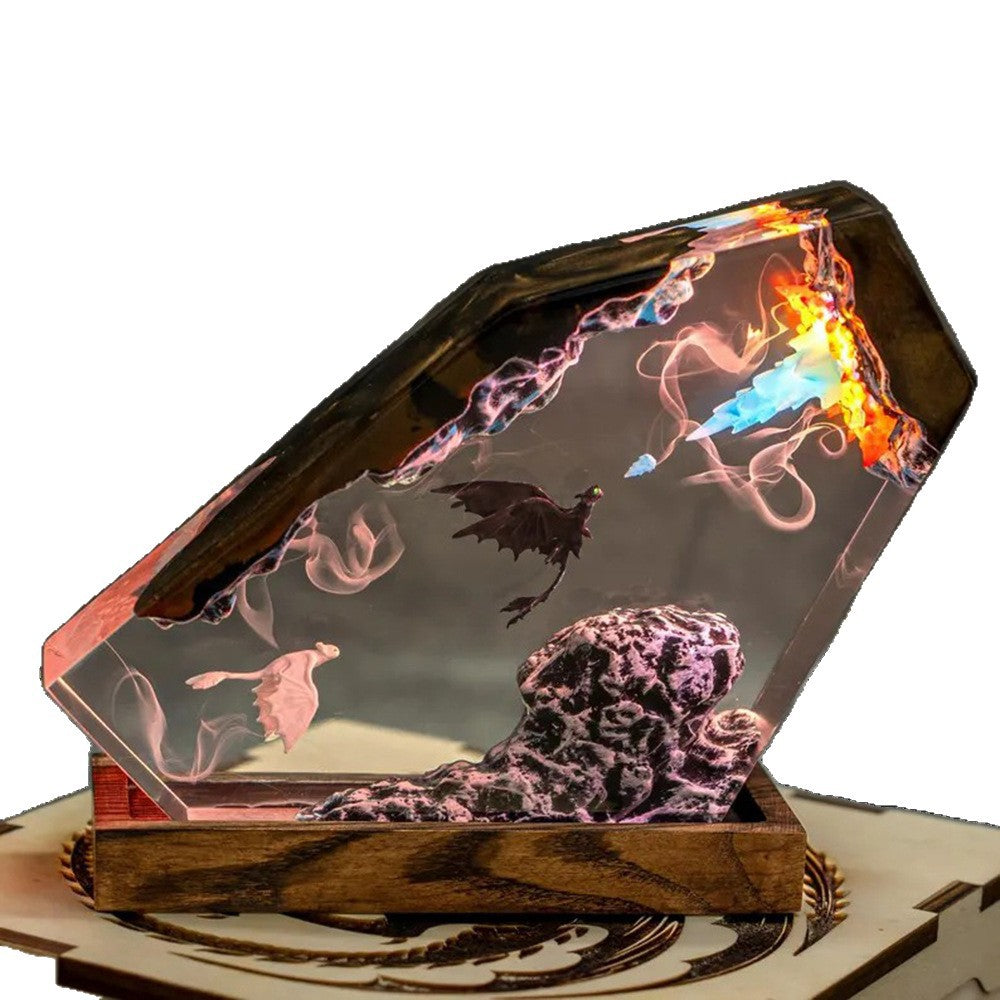 Moonfury — Night Dragon Resin Lamp — detail view 5