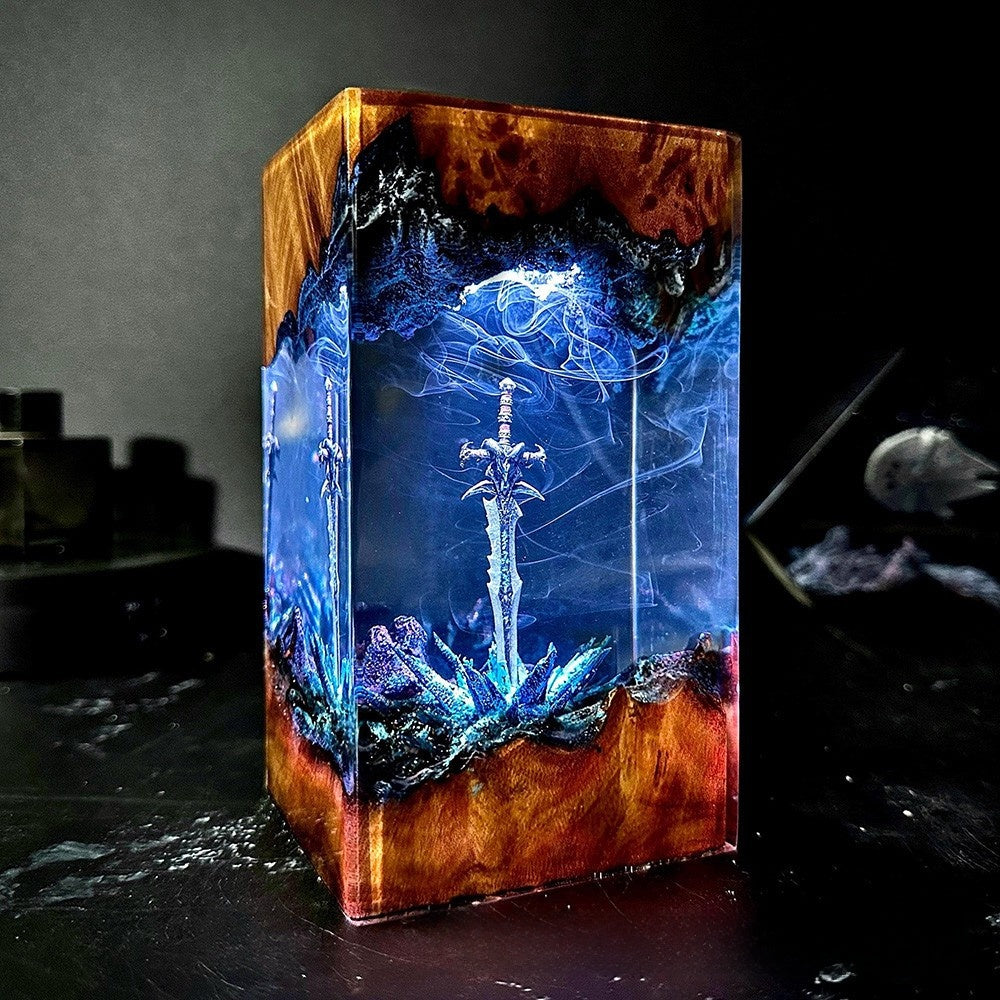 Runeblade — Enchanted Sword Resin Night Light — detail view 10