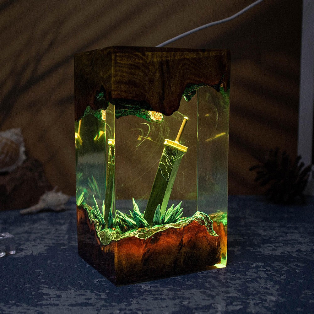 Oathblade — Sword Resin Lamp — detail view 12