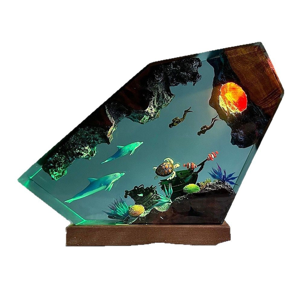 Orca — Ocean Diver Resin Night Light — detail view 12